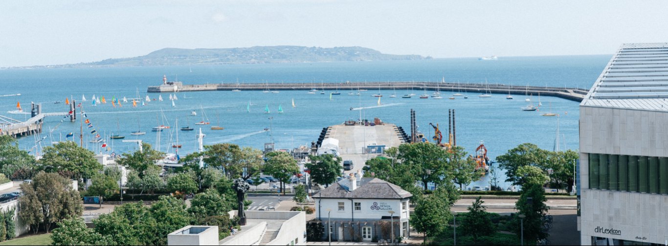 Seaview from the hotel, over Dublin Bay